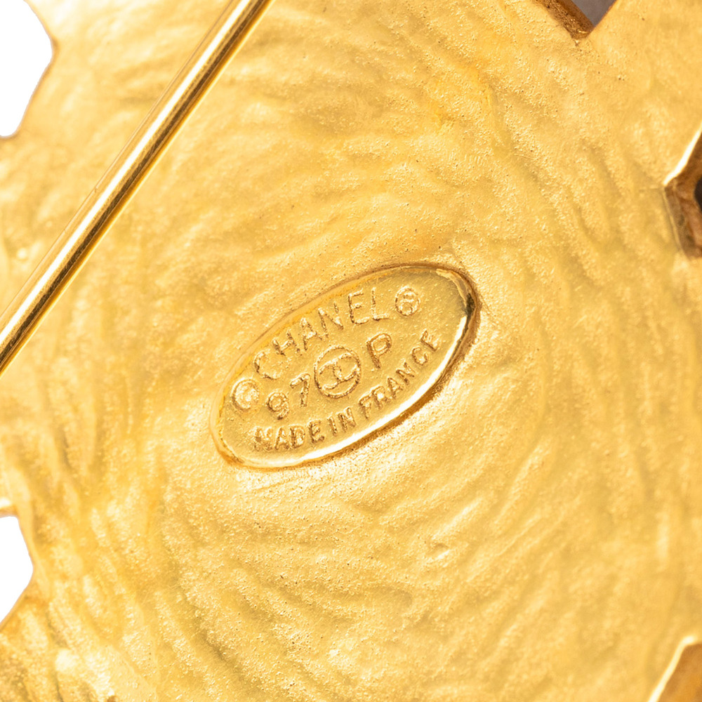 Pre-Loved Chanel Gold Plated Gripoix Brooch - Picture 3 of 3